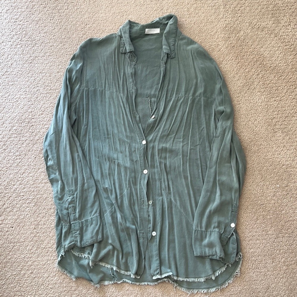 Green, Soft Buttondown with Tortoiseshell Buttons